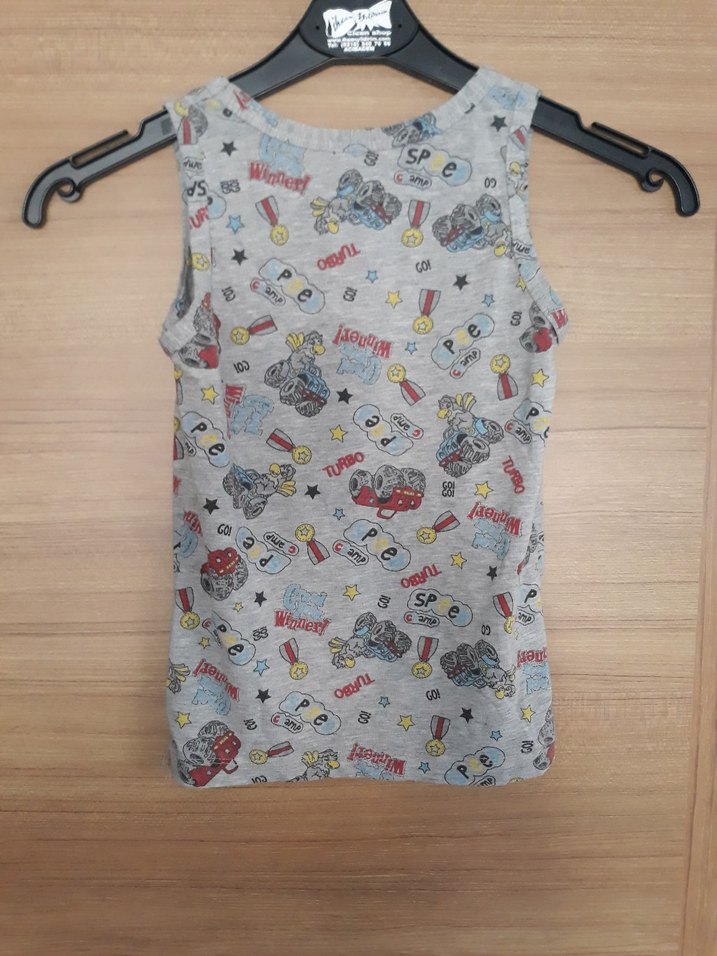 Gri Baskılı Erkek Çocuk Atlet - Görsel 4