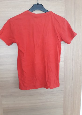11-12 Yaş Beden kırmızı Renk Kırmızı Baskılı Erkek Çocuk Tişört