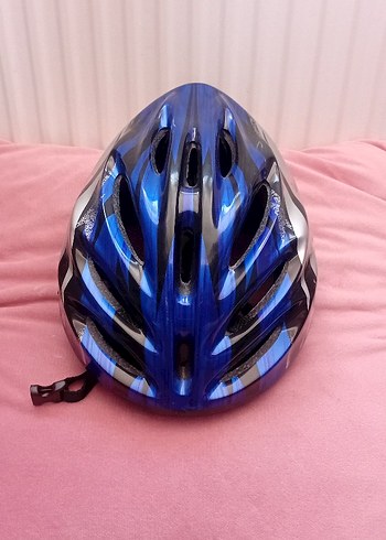 Mavi Biker Stil Plastik Motosiklet Kaskı - Görsel 3