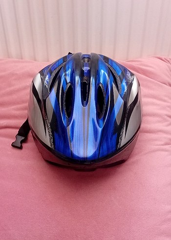 Mavi Biker Stil Plastik Motosiklet Kaskı - Görsel 2