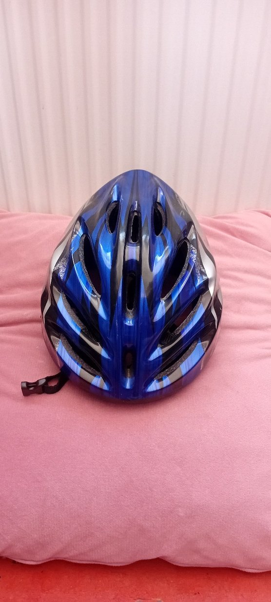 Mavi Biker Stil Plastik Motosiklet Kaskı - Görsel 3