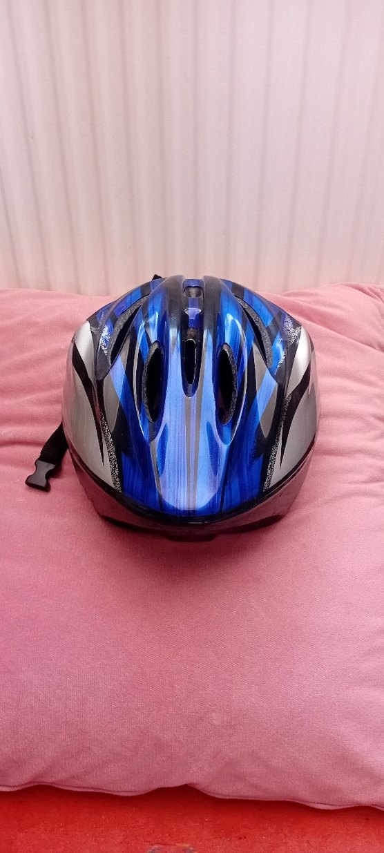 Mavi Biker Stil Plastik Motosiklet Kaskı - Görsel 2