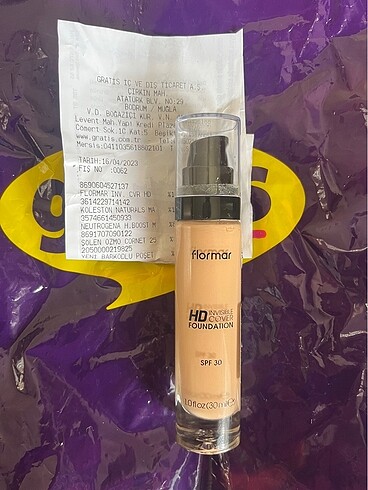  Beden Renk Flormar invisible hd fondöten
