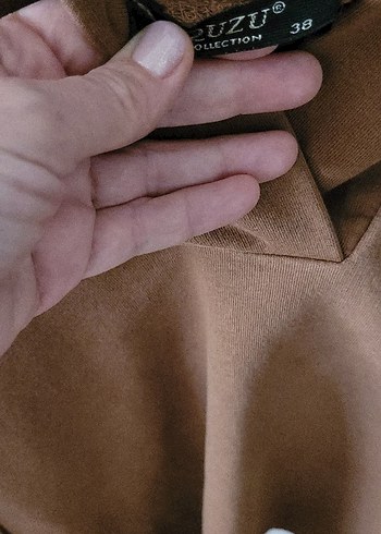 Rahat Kesim Kahverengi Kapüşonlu Sweatshirt ve  Eşofman - Görsel 3