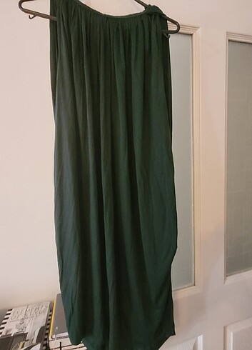 Helen modeli yeşil elbise