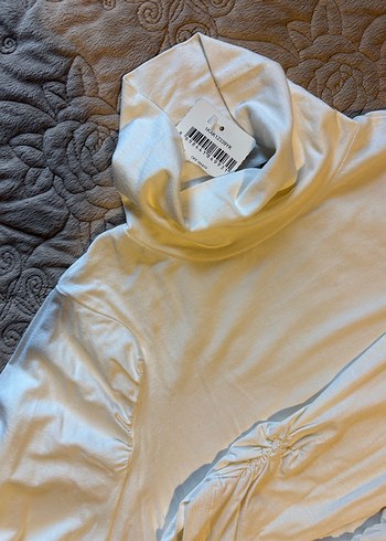 Gri Baskılı Pamuk Hamile Bluzu - Görsel 9