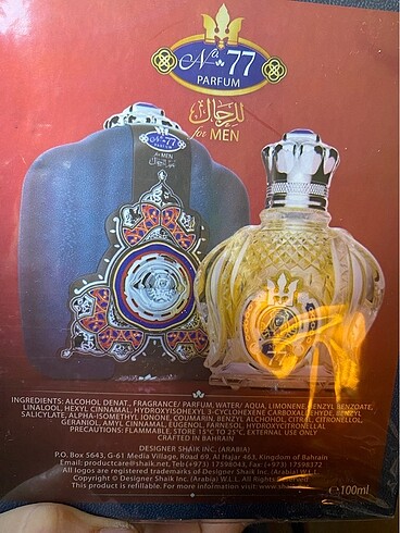 Diğer Dünyanın en iyi parfümlerinden opulent shaikh no 77 jewelleasenc