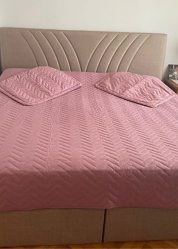 Pastel Pembe Düz Yatak Örtüsü - Görsel 2