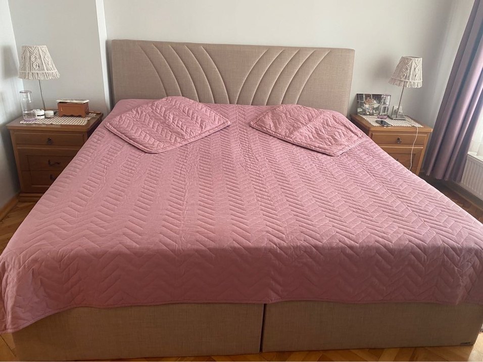 Pastel Pembe Düz Yatak Örtüsü - Görsel 2