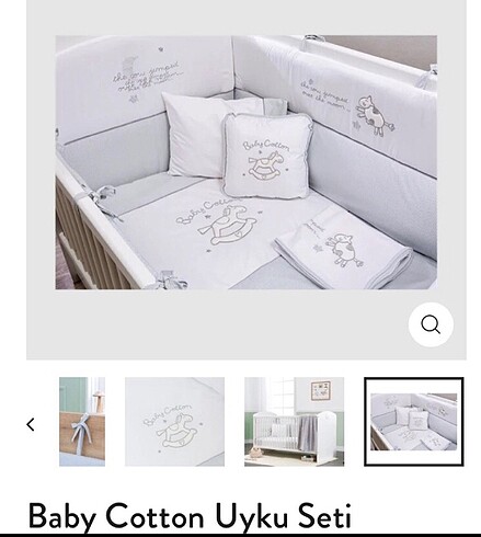 Çilek Mobilya Büyüyebilen Beşik Uyku Seti Baby Cotton