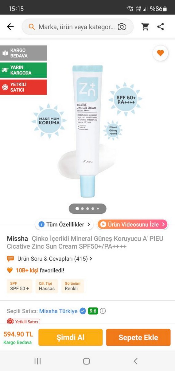 A'pleu CICATIVE Zinc Güneş Kremi SPF50+ 40g - Görsel 2