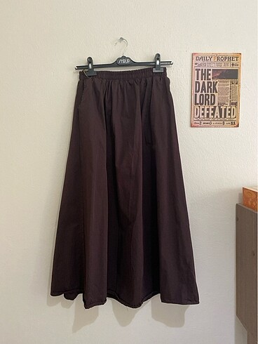 Gabardin kloş etek acı kahve