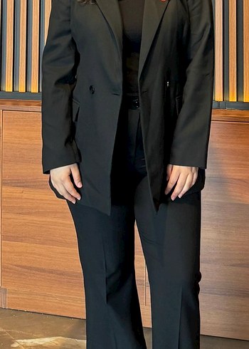 Zara Sikligin Simgesi Siyah Oversize Blazer Takim