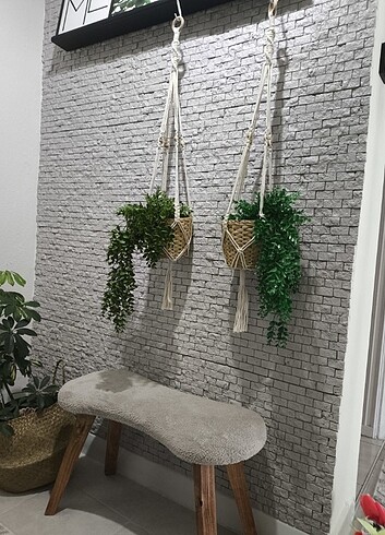 Diğer 2 li makrome saksılık çiceklik 