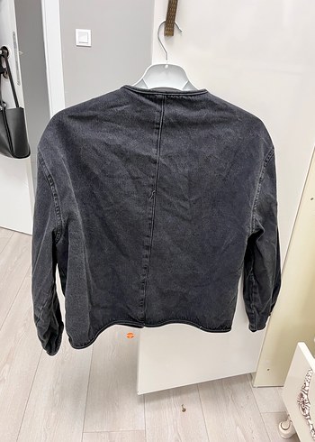 Trendyol & Milla Düğmeli Gri Kadın Denim Ceket