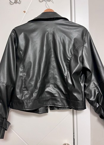 Trendyol & Milla Siyah Deri Biker Ceket