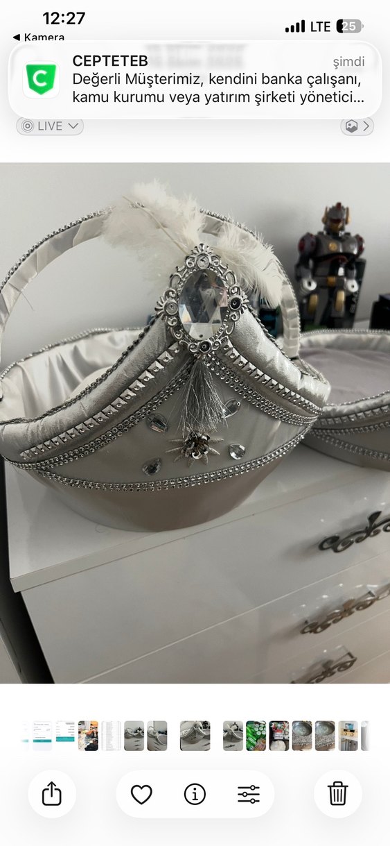 Sünnet sepetı kına tepsısı - Görsel 2