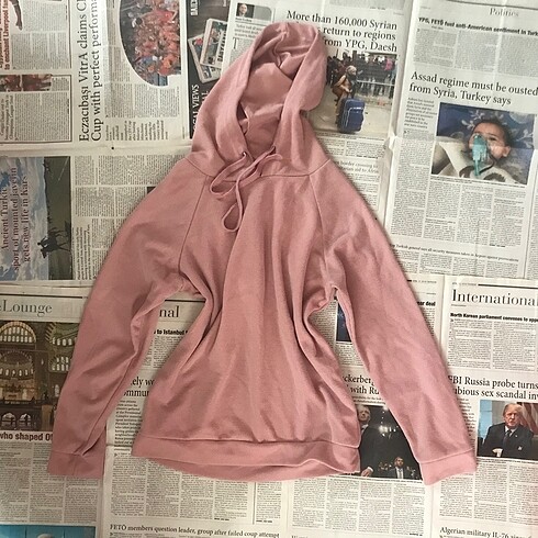 Pembe sweatshirt vintage y2k kapüşonlu hoodie