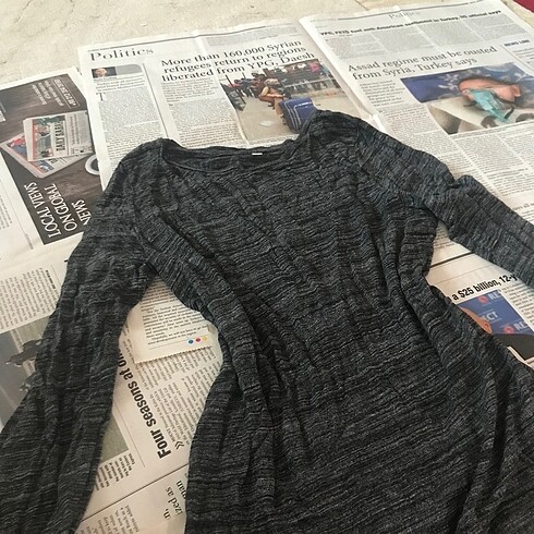 Defacto Vücudu saran body çizgili ispanyol kol bluz y2k vintage