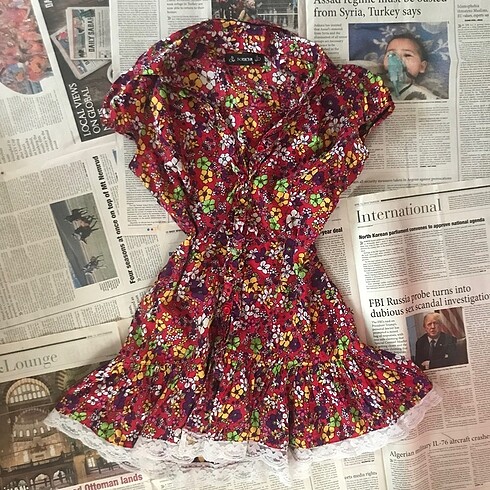 Çiçekli desenli bluz üst gömlek y2k vintage renkli