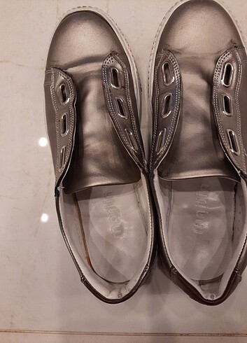 36 Beden gri Renk Marjin gümüş rengi sneaker