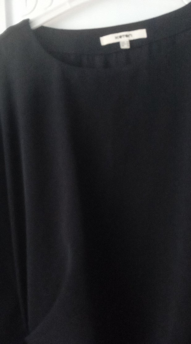 Siyah Drapeli Kolsuz Uzun Elbise - Görsel 2