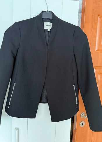 Koton Sik Siyah Fermuarli Blazer Ceket