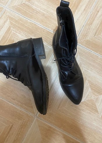 40 Beden siyah Renk Siyah Deri Stiletto Topuklu Gotik Kadın Bot