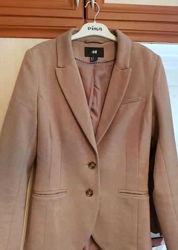 H&M Kahverengi düğmeli blazer ceket