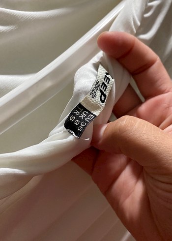 Diğer Beyaz Straplez Mini elbise