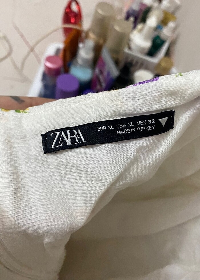zara çiçekli mini - Görsel 4