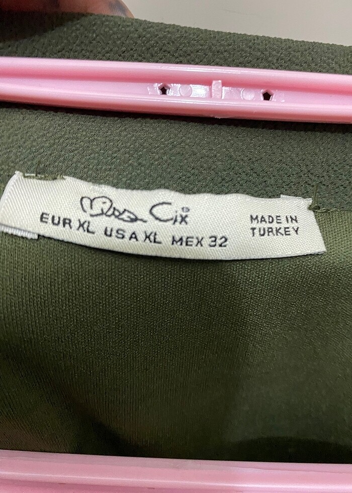 yeşil elbise sıfır kol - Görsel 3