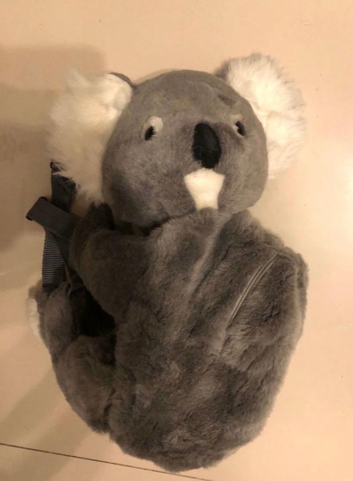 Gri Koala Peluş sırt çantasi - Görsel 2