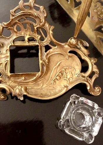 Antika 19 yy fransiz pirinc hokka - Görsel 5