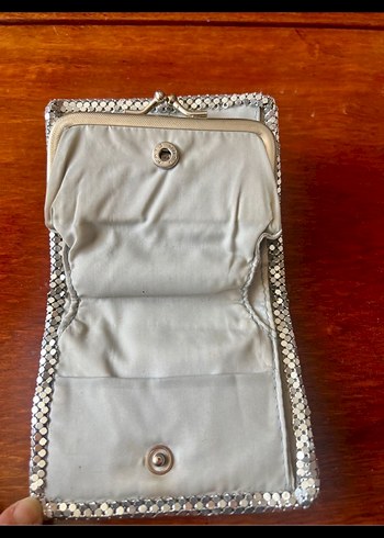 Vintage Parlak Yılan Desenli Metal Kadın Portföy Çanta - Görsel 5