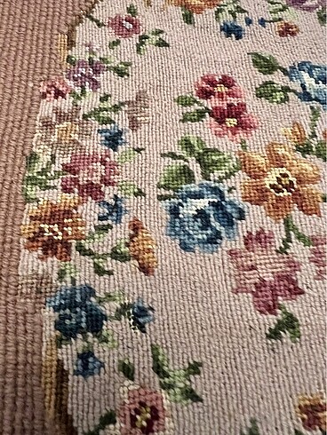  Beden camel Renk Antika Petit point goblen isleme pano
