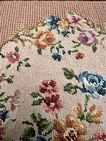  Beden Antika Petit point goblen isleme pano