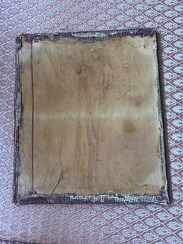 Antika Petit point goblen isleme pano - Görsel 7