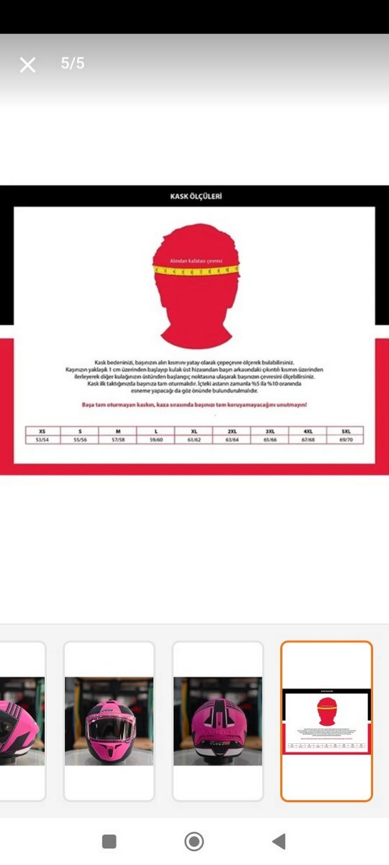 Parlak Pembe Baskılı Biker Motosiklet Kaskı - Görsel 4