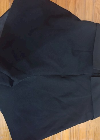 Zara Siyah Drapeli Midi Mini Etek