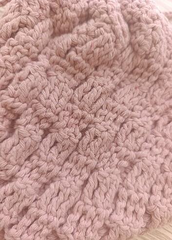 Pembe örgü çanta 