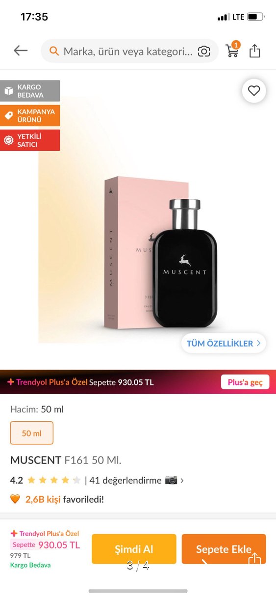 MUSCENT Kadın Parfümü F161 50 ml - Görsel 3