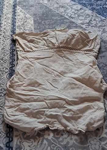 s Beden beyaz Renk Nakışlı, Dantel Detaylı Bohem Bluz