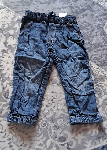 Erkek Çocuk Bol Kesim Mavi Denim Pantolon