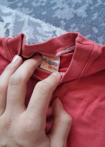 Diğer Kız Çocuk Kırmızı Uzun Kollu Sweatshirt