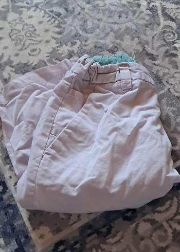5 Yaş Beden beyaz Renk Bej Rahat Kesim Erkek Keten Şort