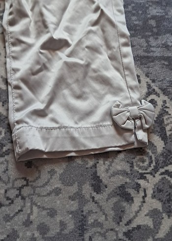 H&M Kemerli Bej Kız Çocuk Keten Bol Pantolon
