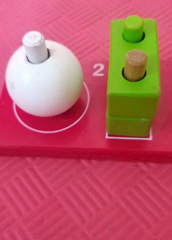  Beden Renk Renkli Ahşap Şekil Sıralama Oyuncağı