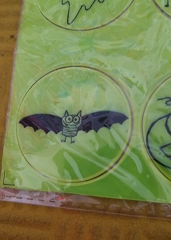 Korkutucu Karakterli Yeşil karanlıkta parlayan çıkartmalar - Görsel 2