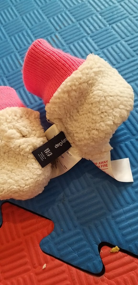 Gap Leopar Desenli Kahverengi Kız Çocuk Sıcak eldiven - Görsel 3